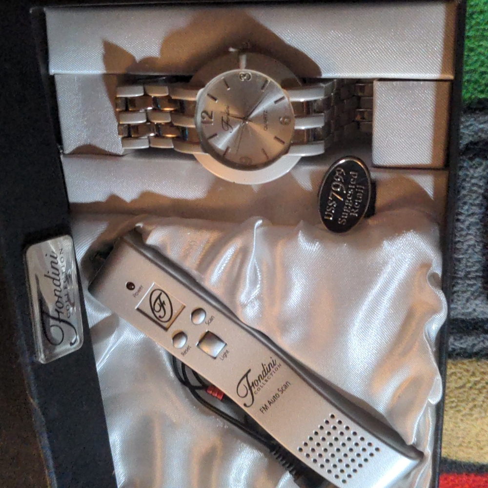 Vintage NWT Men's Watch Gift Set Fondini Collection Swiss Parts Men's Jewelry